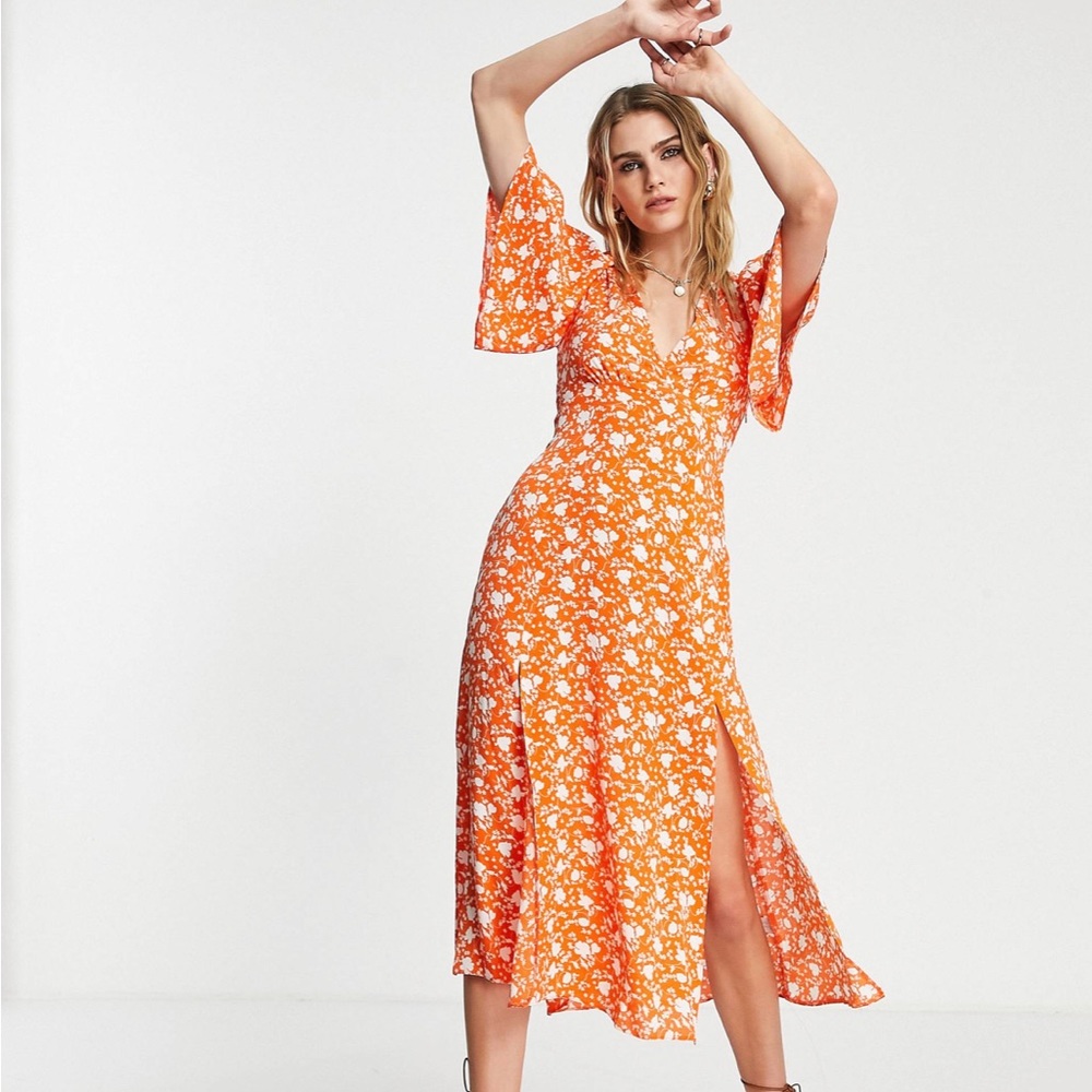 NWT ASOS Design Floral MIDI Dress